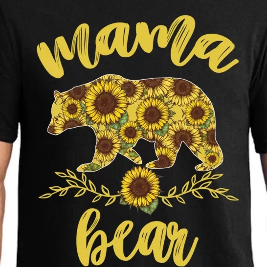 Mama Bear Sunflower Funny Mothers Day Gifts For Woman Mom Pajama Set