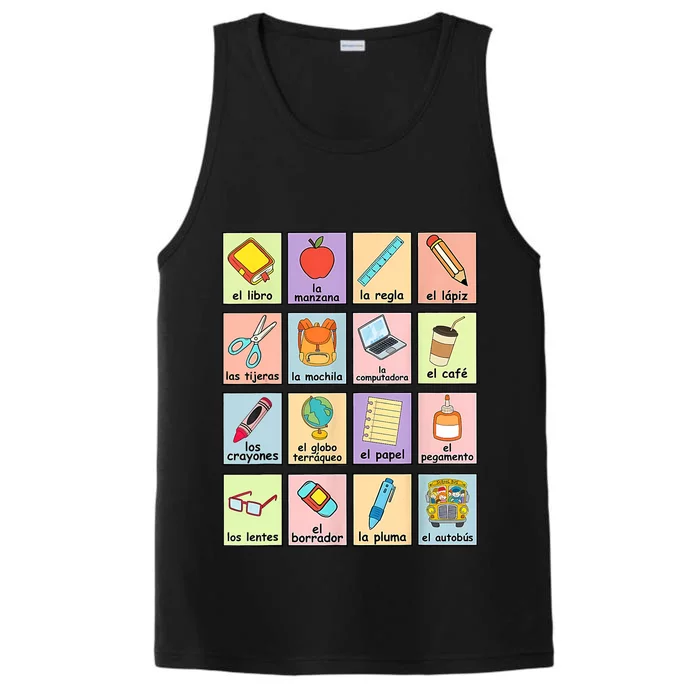 Maestra Bilingue Spanish Teacher Back To School Performance Tank