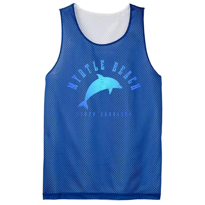 Myrtle Beach South Carolina Vintage Dolphin Vacation Gift Mesh Reversible Basketball Jersey Tank