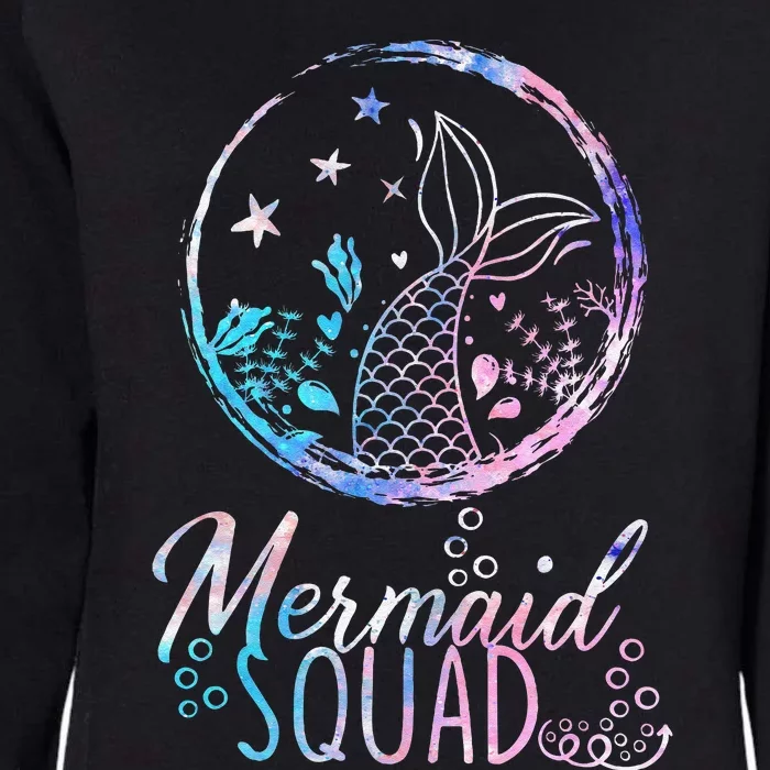 Mermaid Birthday Squad Party Matching Family Mermaid Lovers (1) Womens California Wash Sweatshirt