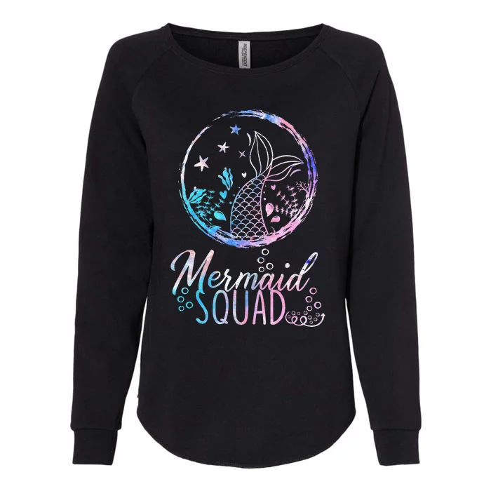 Mermaid Birthday Squad Party Matching Family Mermaid Lovers (1) Womens California Wash Sweatshirt