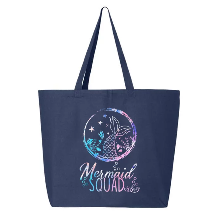 Mermaid Birthday Squad Party Matching Family Mermaid Lovers (1) 25L Jumbo Tote