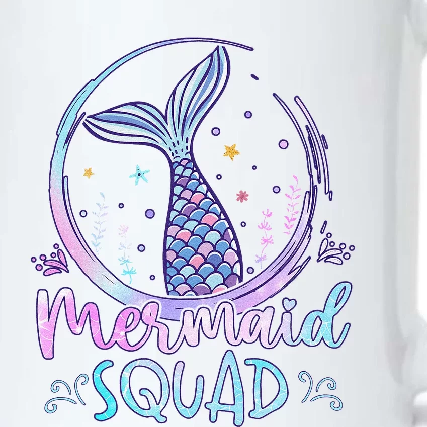 Mermaid Birthday Squad Party Girl Women Mermaid Black Color Changing Mug