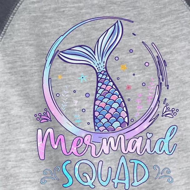 Mermaid Birthday Squad Party Girl Women Mermaid Toddler Fine Jersey T-Shirt