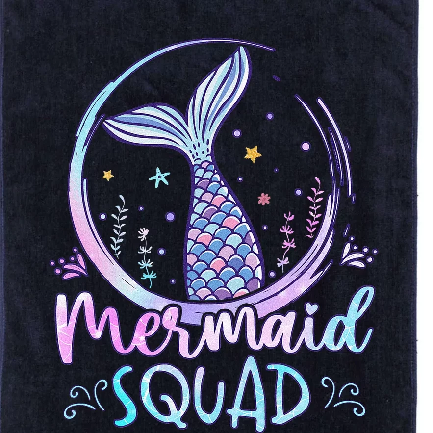 Mermaid Birthday Squad Party Girl Women Mermaid Platinum Collection Golf Towel