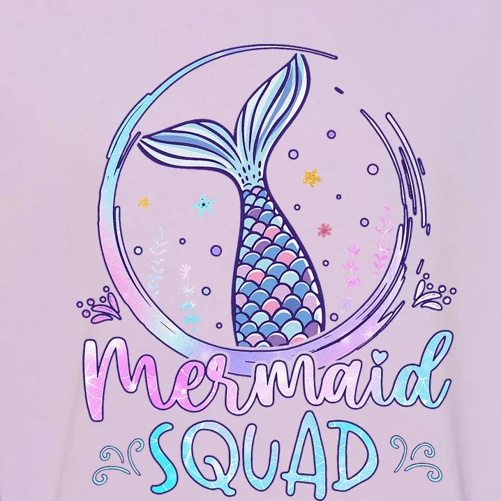 Mermaid Birthday Squad Party Girl Women Mermaid Garment-Dyed Sweatshirt