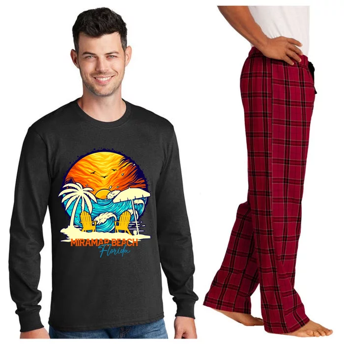 Miramar Beach Sunset Florida Vacation Couples Family Group Gift Long Sleeve Pajama Set