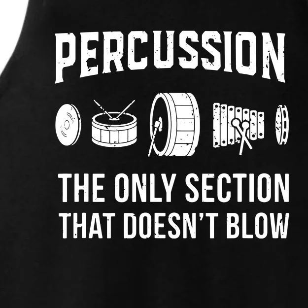 Marching Band Shirts For Drummers In Percussion Section Ladies Tri-Blend Wicking Tank