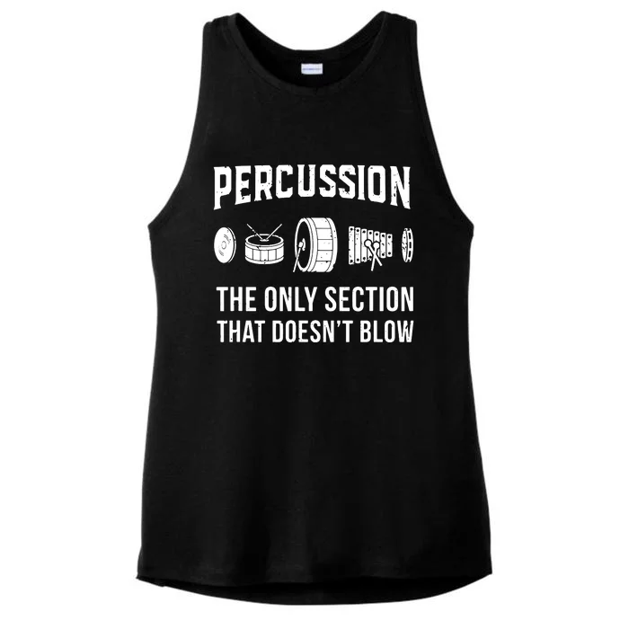 Marching Band Shirts For Drummers In Percussion Section Ladies Tri-Blend Wicking Tank