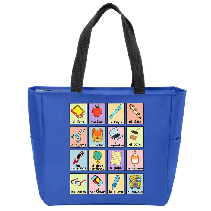 Maestra Bilingue Spanish Teacher Back To School Zip Tote Bag