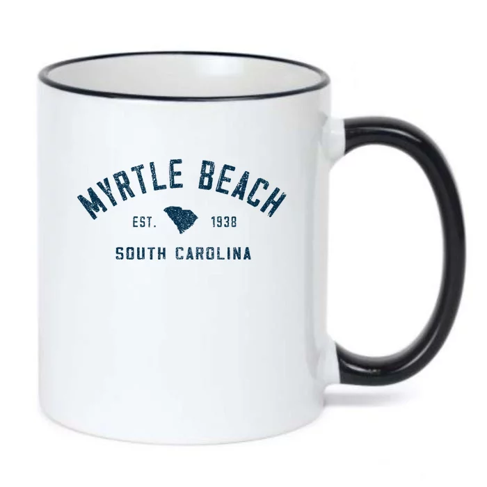 Myrtle Beach South Carolina Throwback Souvenir Black Color Changing Mug