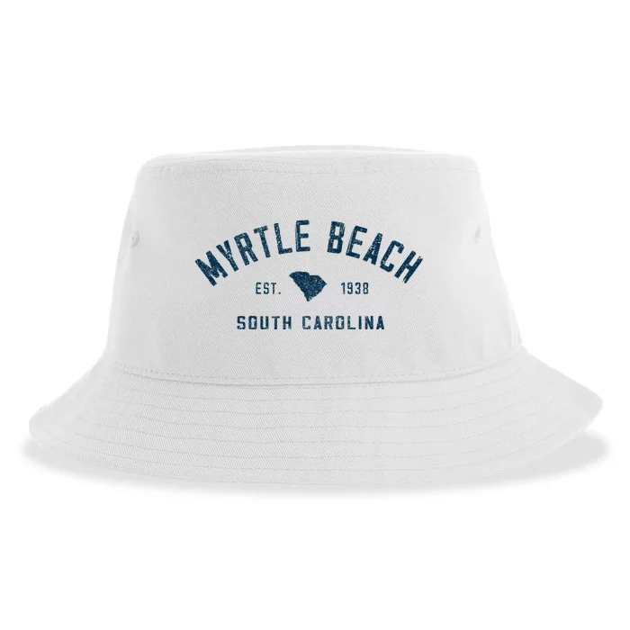 Myrtle Beach South Carolina Throwback Souvenir Sustainable Bucket Hat