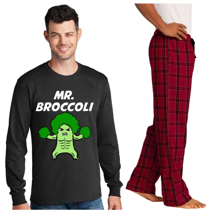 Mr Broccoli Super Power Vegetable Hero Eat All Veggies Gift Long Sleeve Pajama Set