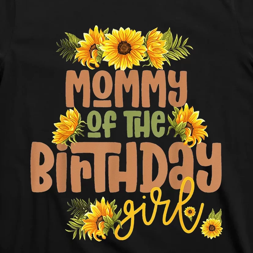 Mommy Birthday  Sunflower Birthday Party Theme Rustic T-Shirt