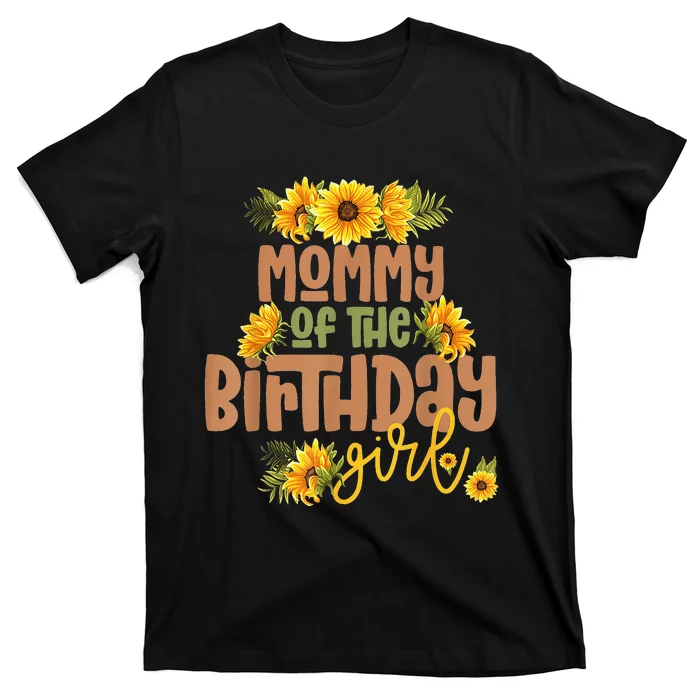 Mommy Birthday  Sunflower Birthday Party Theme Rustic T-Shirt