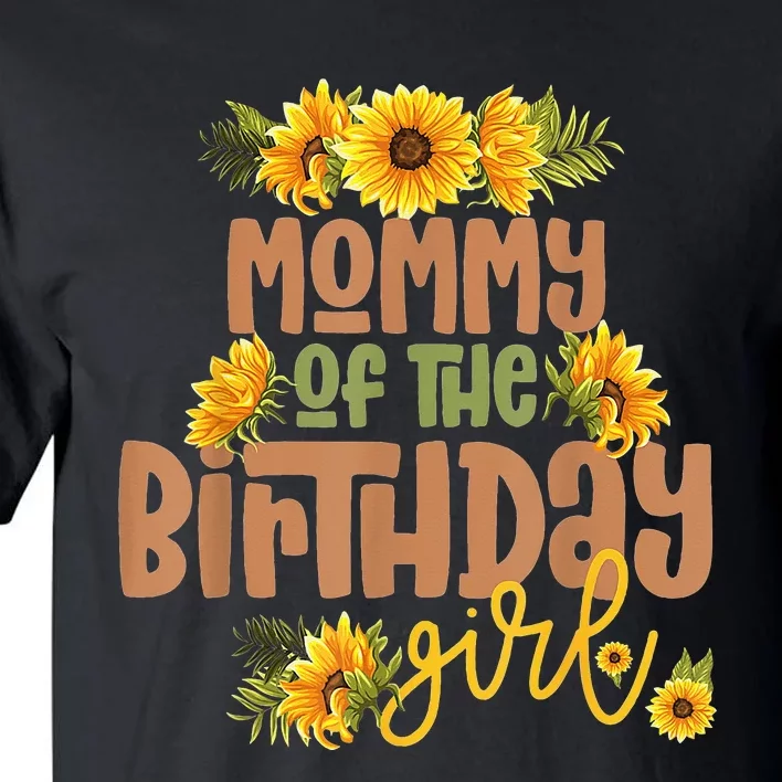 Mommy Birthday  Sunflower Birthday Party Theme Rustic Tall T-Shirt