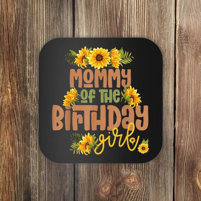 Mommy Birthday  Sunflower Birthday Party Theme Rustic Coaster