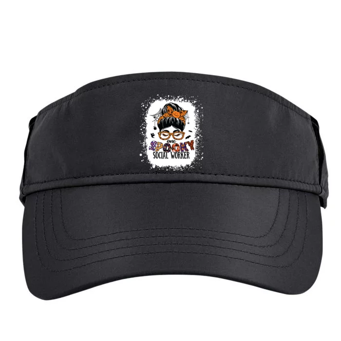 Messy Bun Spooky Social Worker Women Halloween School Worker Adult Drive Performance Visor