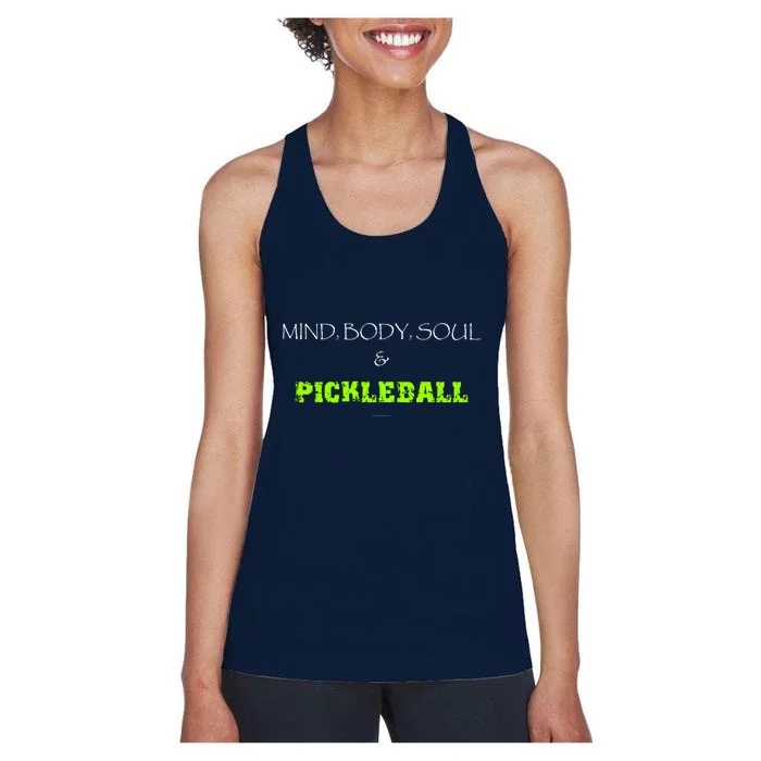 Mind Body Soul Pickleball Women's Racerback Tank