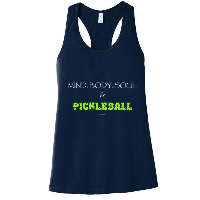 Mind Body Soul Pickleball Women's Racerback Tank