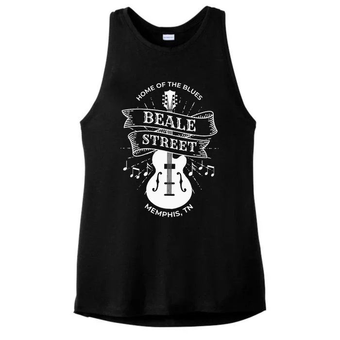 Memphis Beale Stree TN Blues Music Gift Ladies Tri-Blend Wicking Tank