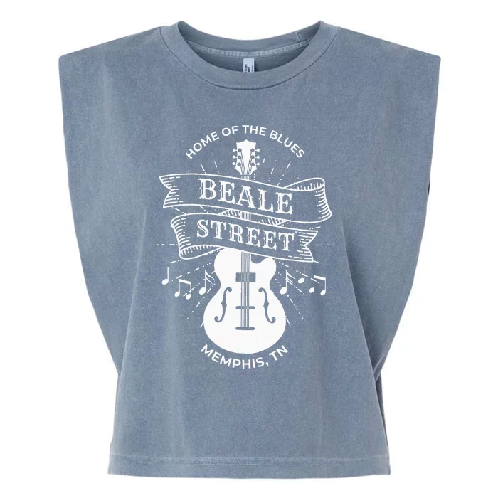 Memphis Beale Stree TN Blues Music Gift Garment-Dyed Women's Muscle Tee