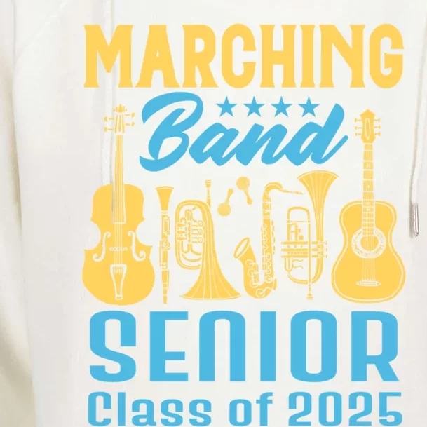 Marching Band Senior 2025 Musician Graduation Party Funny Gift Womens Funnel Neck Pullover Hood