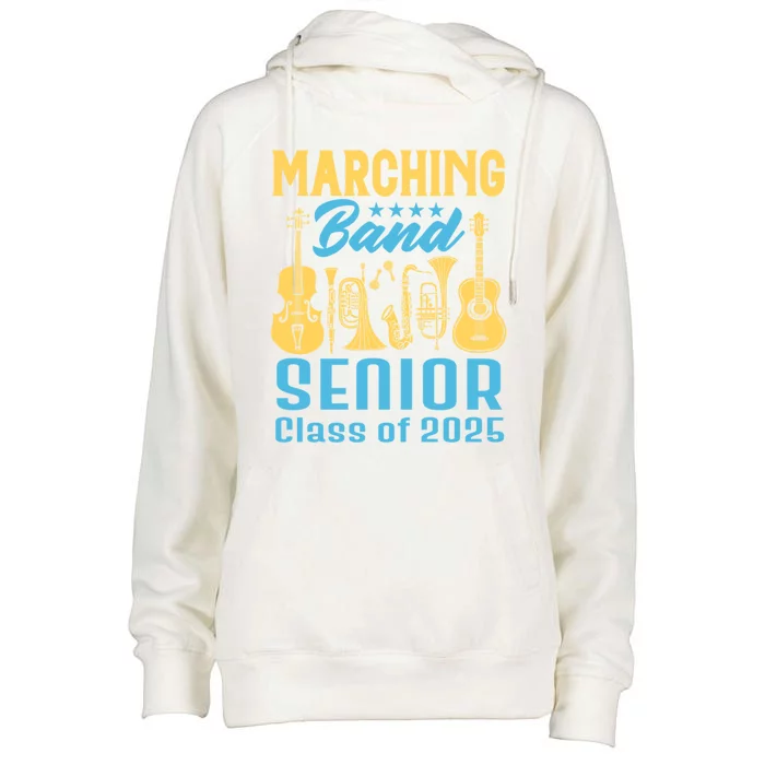 Marching Band Senior 2025 Musician Graduation Party Funny Gift Womens Funnel Neck Pullover Hood