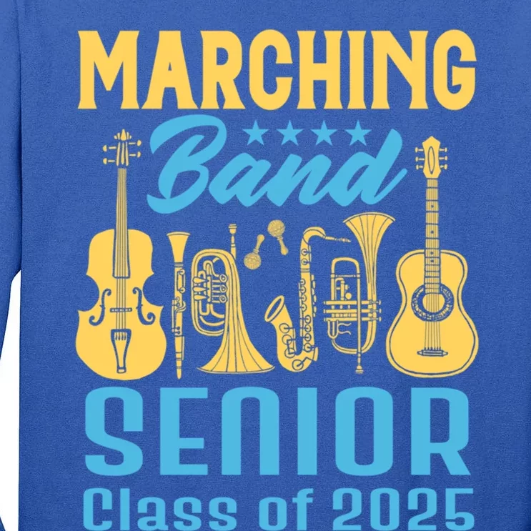 Marching Band Senior 2025 Musician Graduation Party Funny Gift Tall Long Sleeve T-Shirt