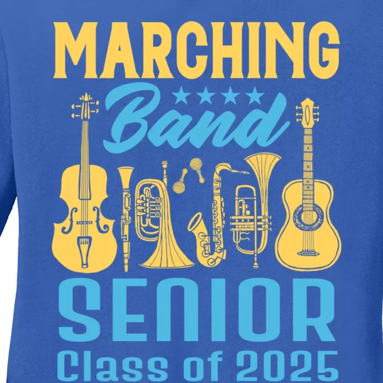 Marching Band Senior 2025 Musician Graduation Party Funny Gift Ladies Long Sleeve Shirt