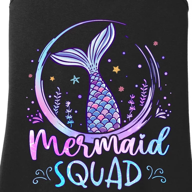 Mermaid Birthday Squad Party Girl Women Mermaid Ladies Essential Tank