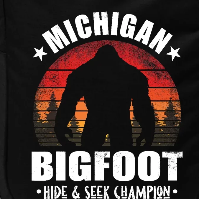 Michigan Bigfoot Sasquatch Sunset Hide And Seek Champion Impact Tech Backpack