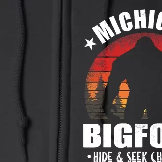 Michigan Bigfoot Sasquatch Sunset Hide And Seek Champion Full Zip Hoodie