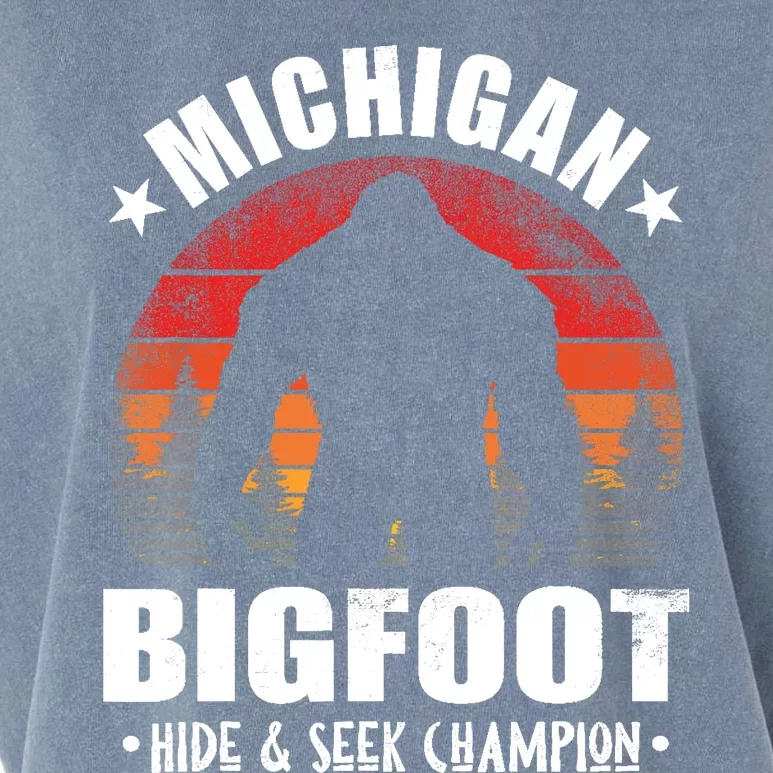 Michigan Bigfoot Sasquatch Sunset Hide And Seek Champion Garment-Dyed Women's Muscle Tee