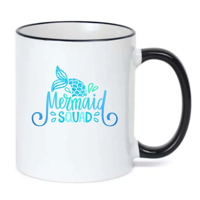 Mermaid Birthday Squad Party Matching Family Mermaid Lovers Black Color Changing Mug