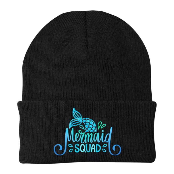 Mermaid Birthday Squad Party Matching Family Mermaid Lovers Knit Cap Winter Beanie