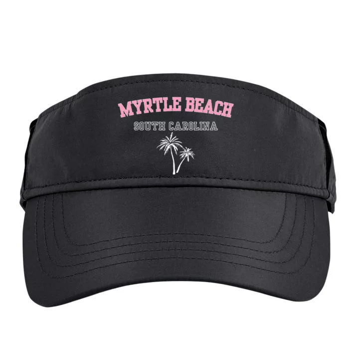 Myrtle Beach South Carolina Souvenir Palm Tree Holiday Adult Drive Performance Visor