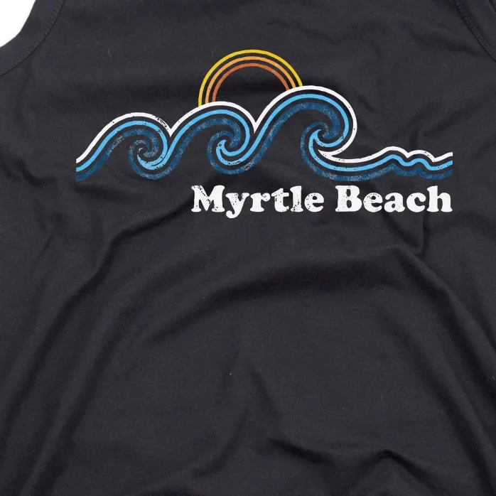 Myrtle Beach South Carolina Sc Sufing Waves Sunset Tank Top