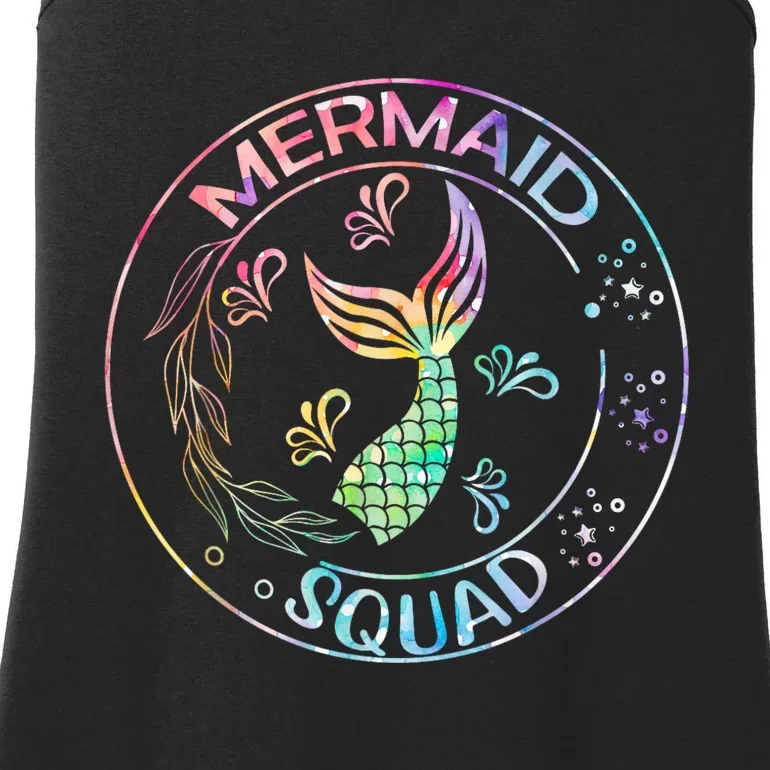 Mermaid Birthday Squad Party Matching Family Mermaid Lovers Ladies Essential Tank