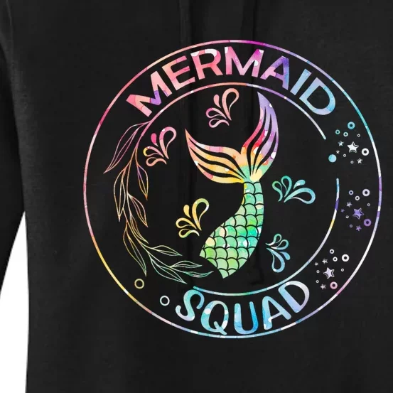 Mermaid Birthday Squad Party Matching Family Mermaid Lovers Women's Pullover Hoodie