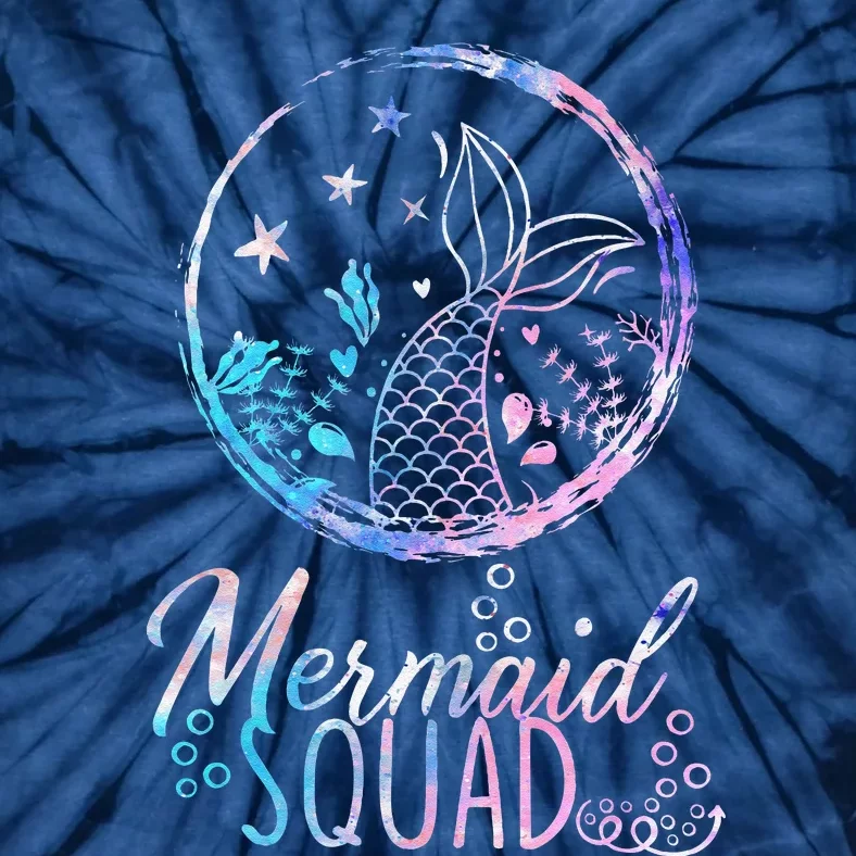 Mermaid Birthday Squad Party Matching Family Mermaid Lovers (3) Tie-Dye T-Shirt