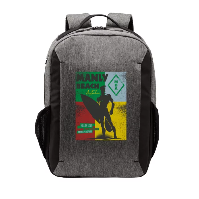 Manly Beach Sydney Australia Surfer Vector Backpack