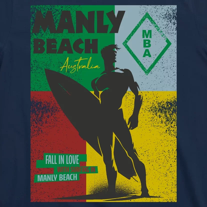 Manly Beach Sydney Australia Surfer T-Shirt