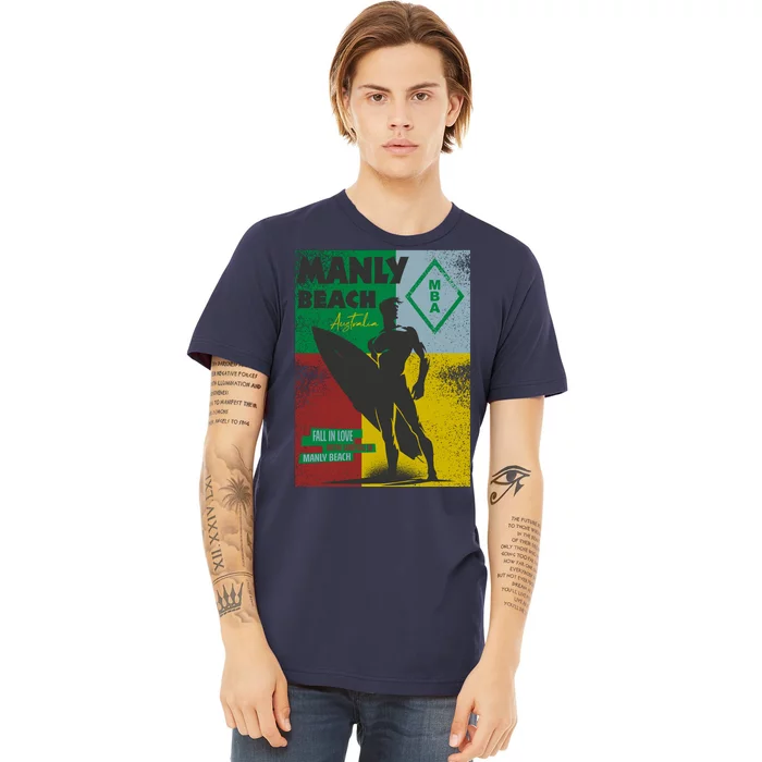 Manly Beach Sydney Australia Surfer Premium T-Shirt