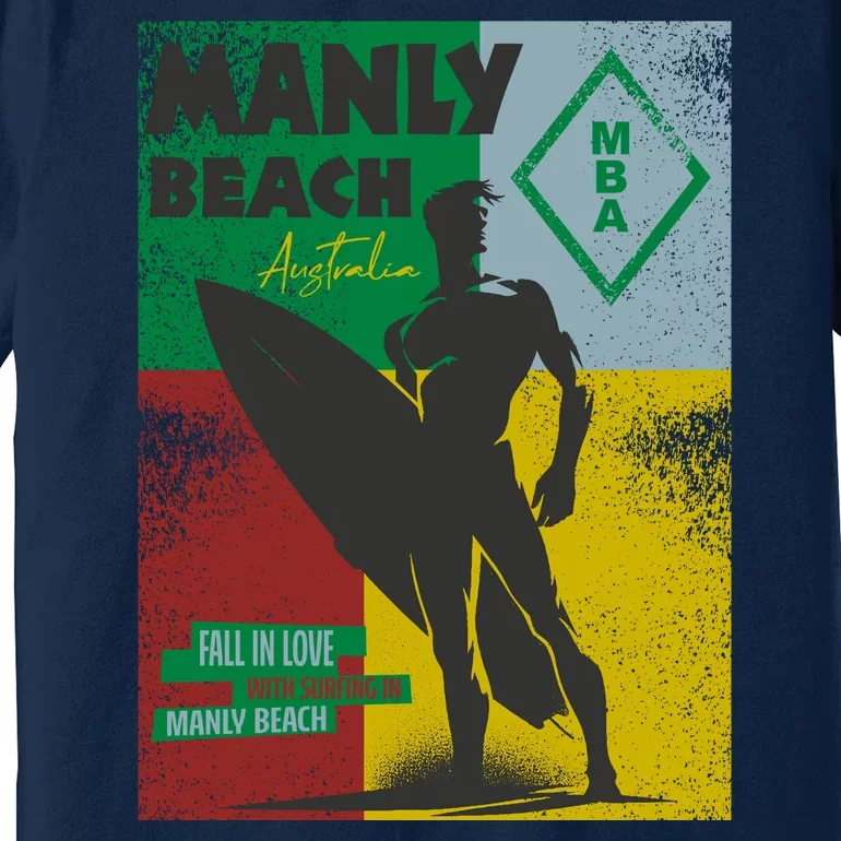 Manly Beach Sydney Australia Surfer Premium T-Shirt