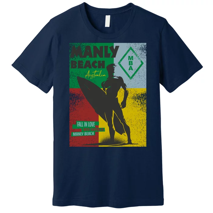 Manly Beach Sydney Australia Surfer Premium T-Shirt