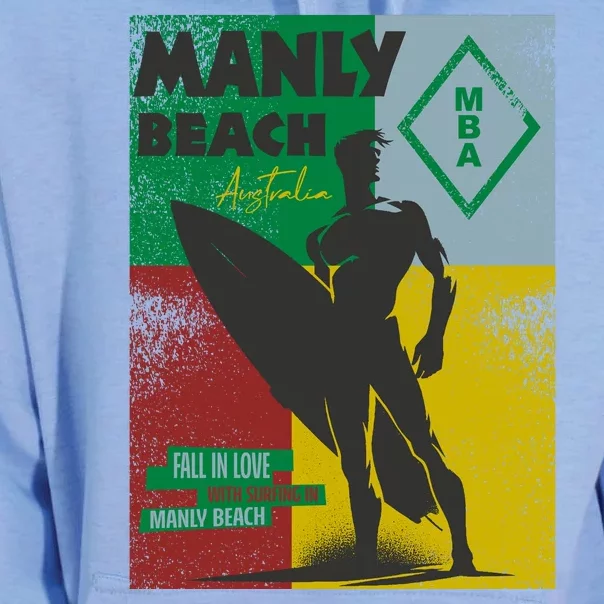 Manly Beach Sydney Australia Surfer Unisex Surf Hoodie