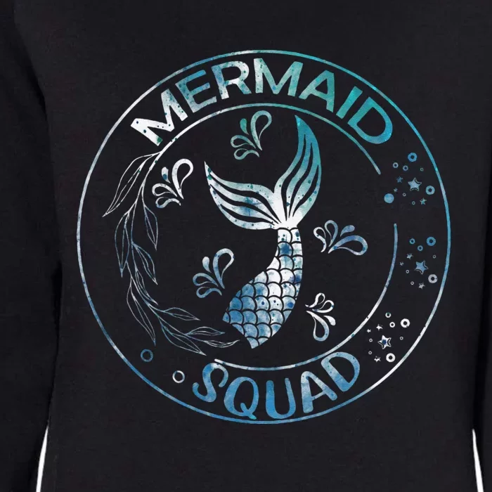 Mermaid Birthday Squad Party Matching Family Mermaid Lovers Gift Womens California Wash Sweatshirt