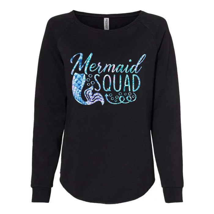 Mermaid Birthday Squad Party Matching Family Mermaid Lovers Womens California Wash Sweatshirt