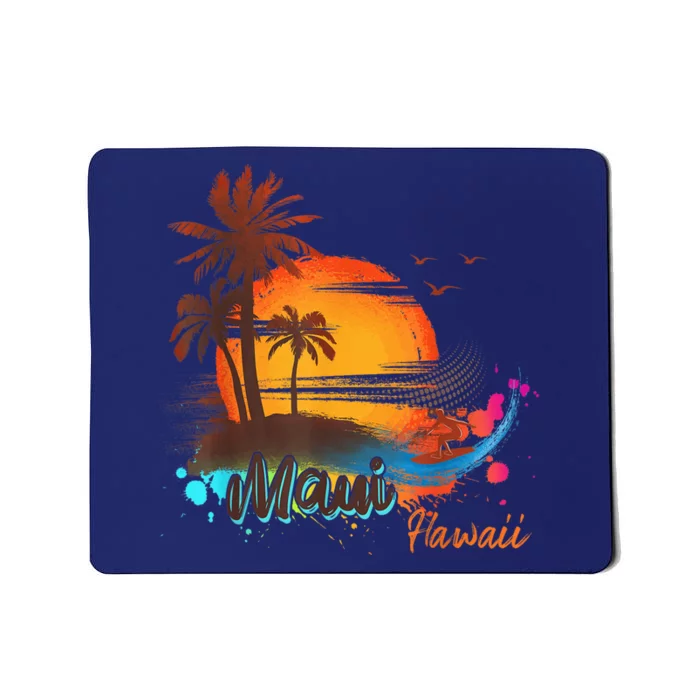 Maui-Hawaii Beach Summer Palm Trees Sunset Mousepad